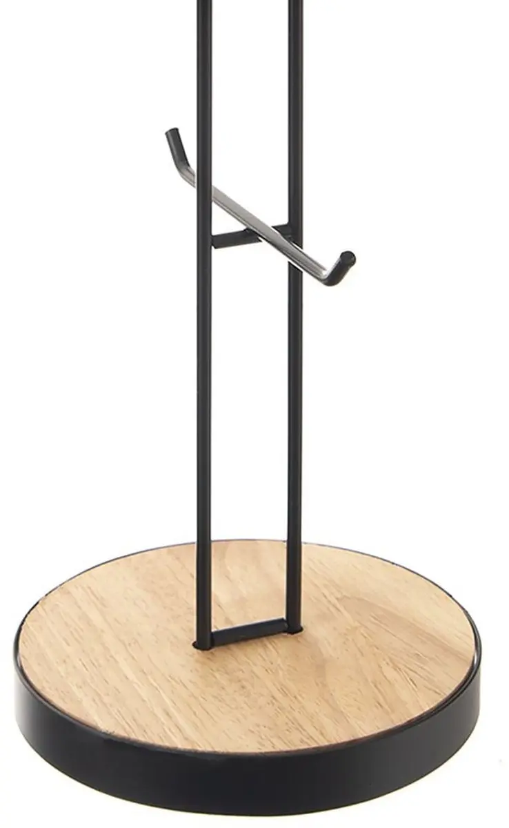 Orion Radka Serie Zwart Metalen Bekerhouder 40cm - Houten Basis