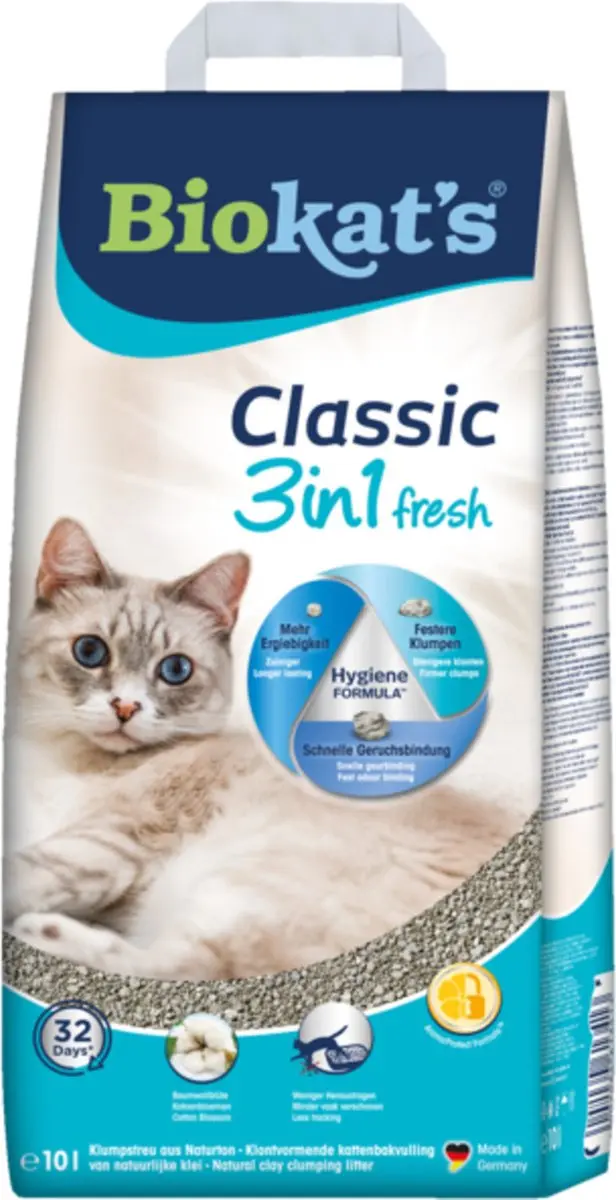 Biokat's Classic Fresh Katoenbloemen Geur Kattenbakvulling 10l