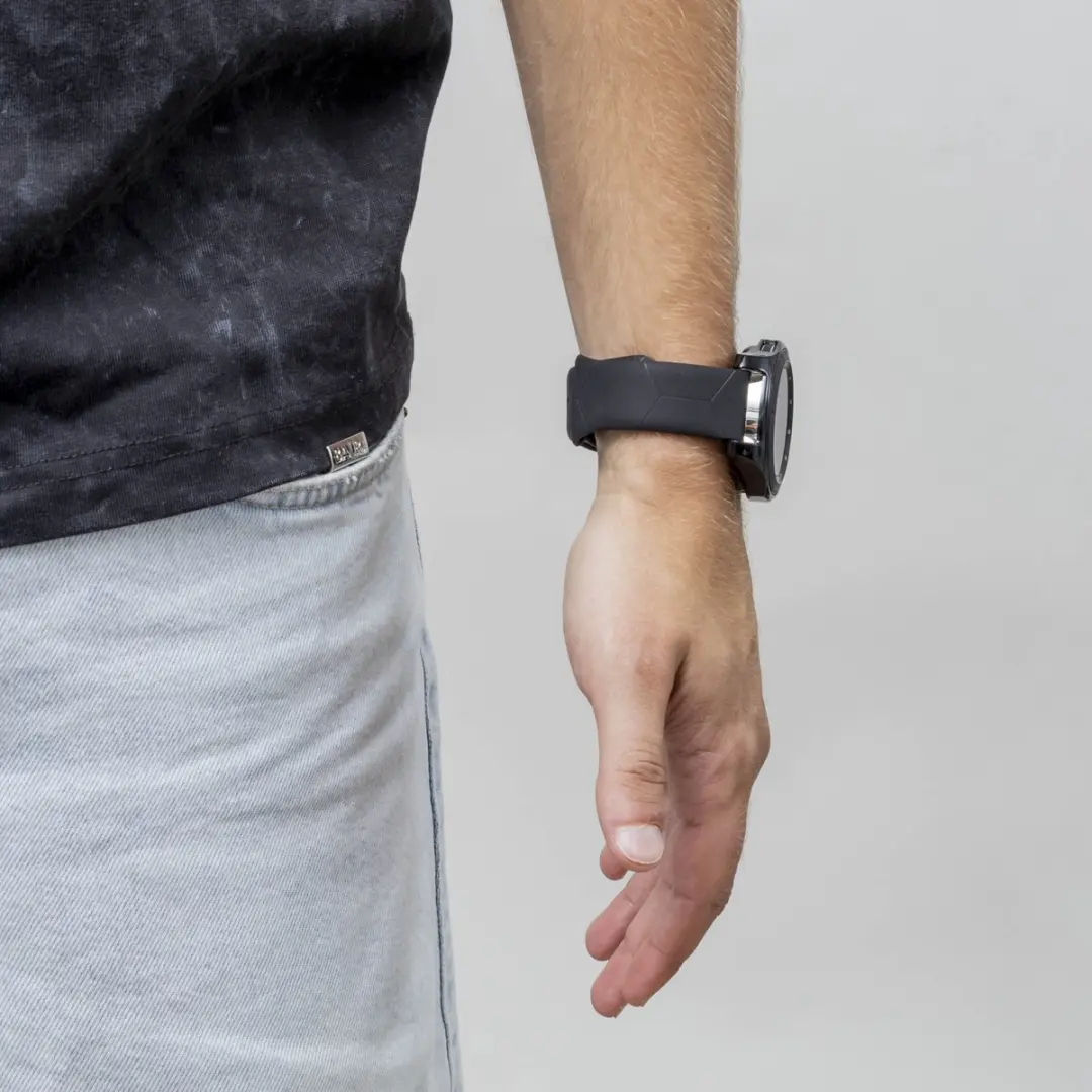 BALR Hexagon Horlogeband 22mm - Zwart - afbeelding 6 van 6