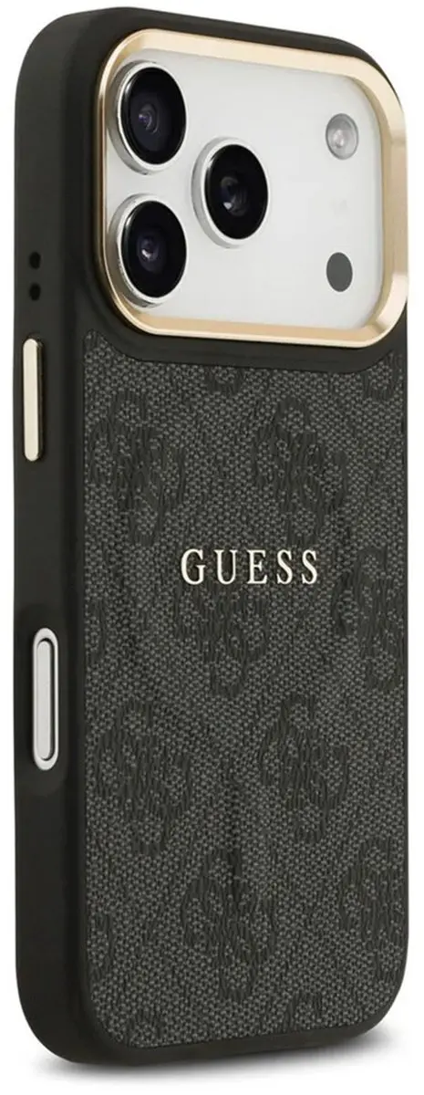 GUESS Back Cover iPhone 17 Pro Max - Zwart - PU Leather - 14717