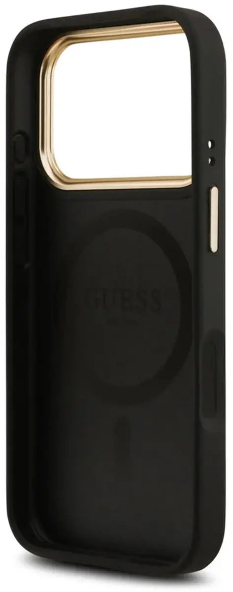 GUESS Back Cover iPhone 17 Pro Max - Zwart - PU Leather - 14717