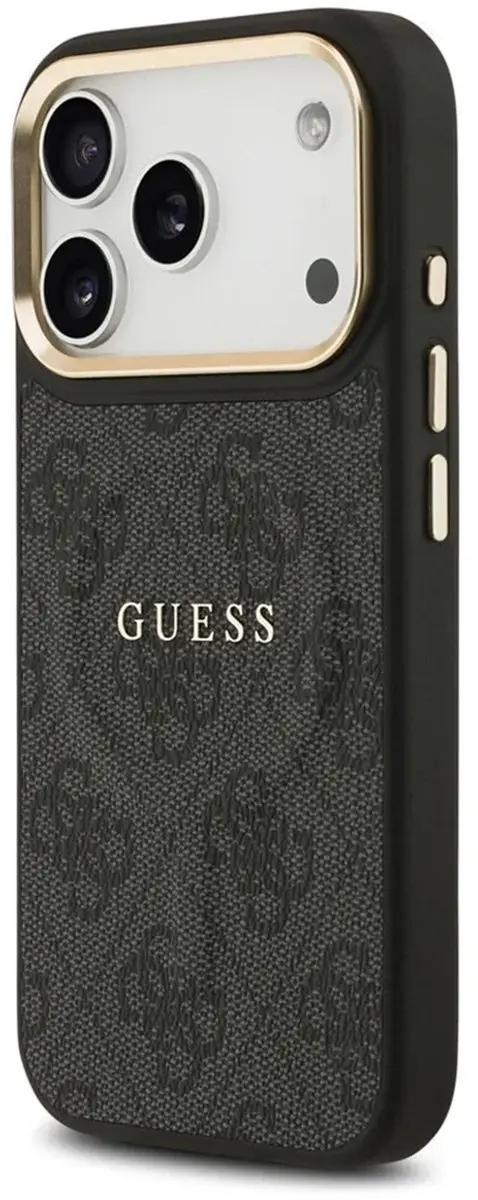 GUESS Back Cover iPhone 17 Pro Max - Zwart - PU Leather - 14717