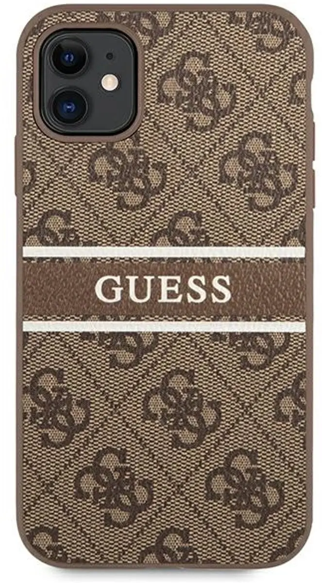 Guess 4G Printed Stripe Back Case - iPhone 11 Bruin