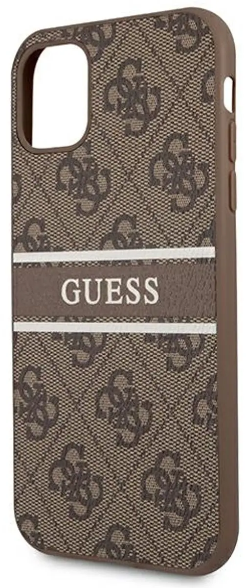 Guess 4G Printed Stripe Back Case - iPhone 11 Bruin - afbeelding 6 van 6