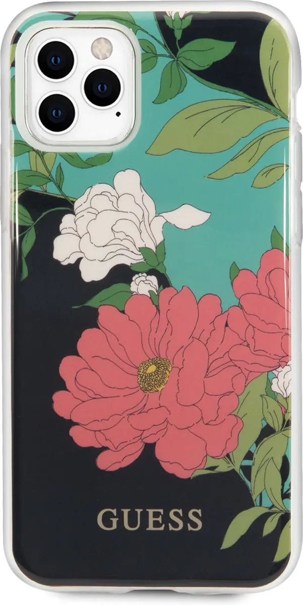 GUESS Floral No. 1 Hoesje - iPhone 11 Pro - Zwart