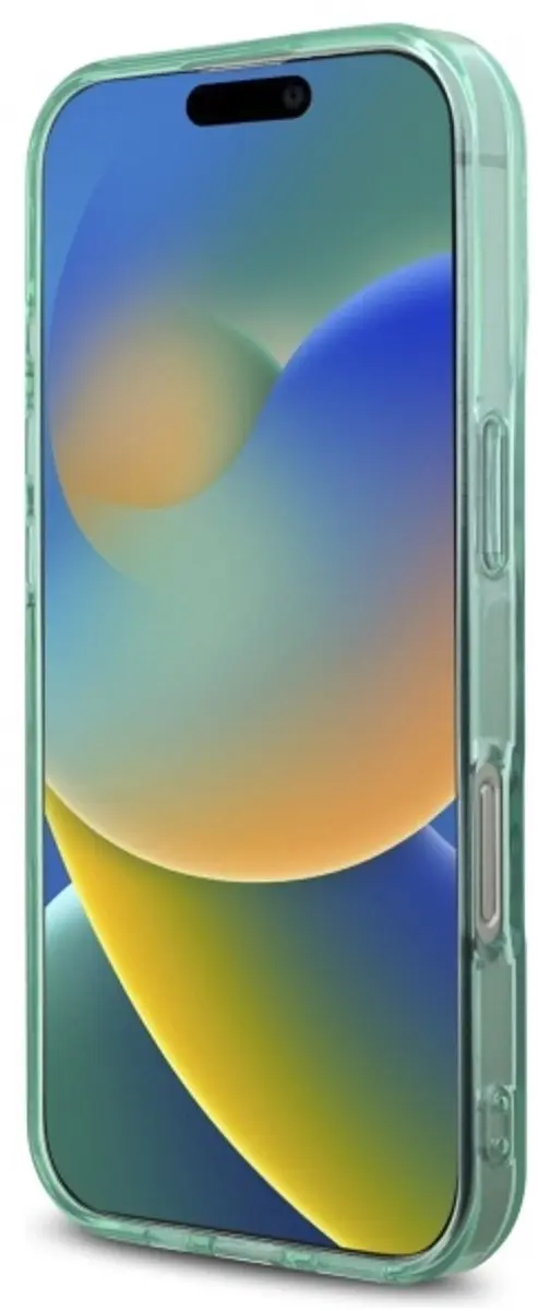 GUESS IML Rhinestones Hoesje iPhone 16 Pro - Groen