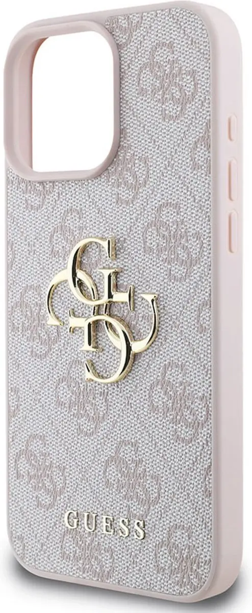 GUESS 4G Metal Logo Backcover iPhone 16 Pro Max - Roze - afbeelding 6 van 6