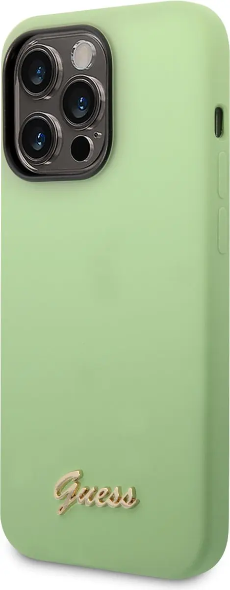 GUESS iPhone 14 Pro Hoesje Groen - Silicone/Polycarbonaat - MagSafe - afbeelding 6 van 6