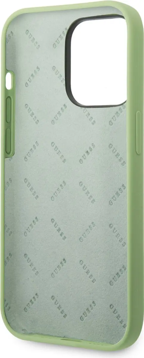 GUESS iPhone 14 Pro Hoesje Groen - Silicone/Polycarbonaat - MagSafe