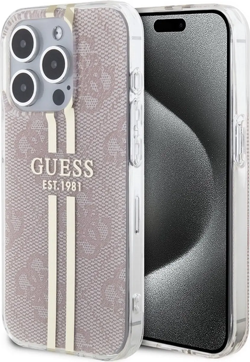 Guess 4G Gold Stripe Back Case
