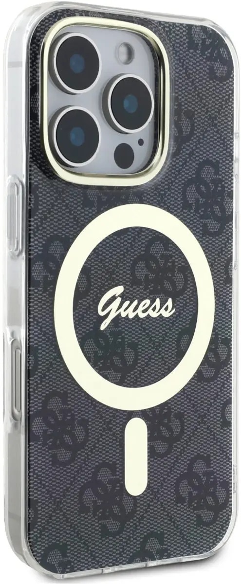 Guess iPhone 16 Pro MagSafe Hoesje - Zwart
