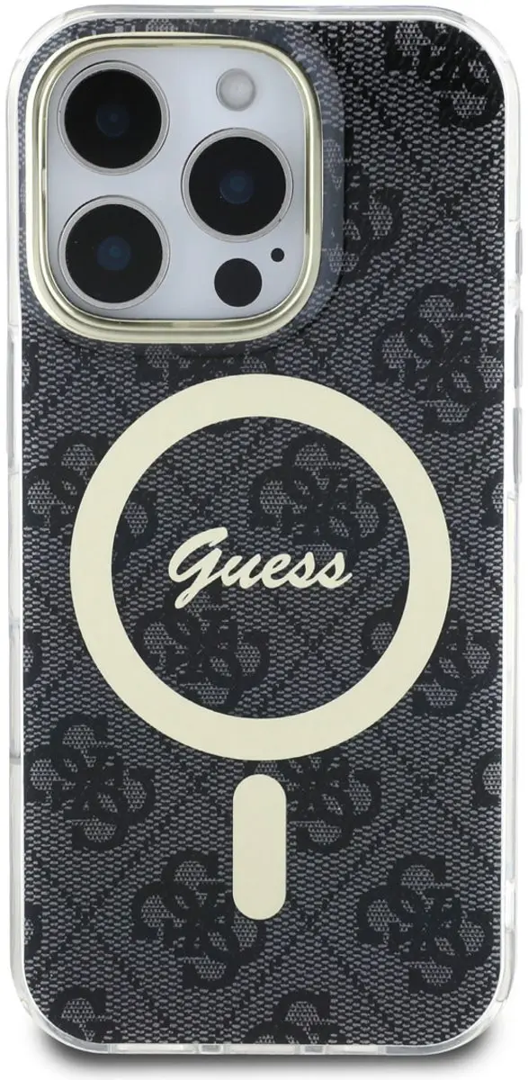 Guess iPhone 16 Pro MagSafe Hoesje - Zwart