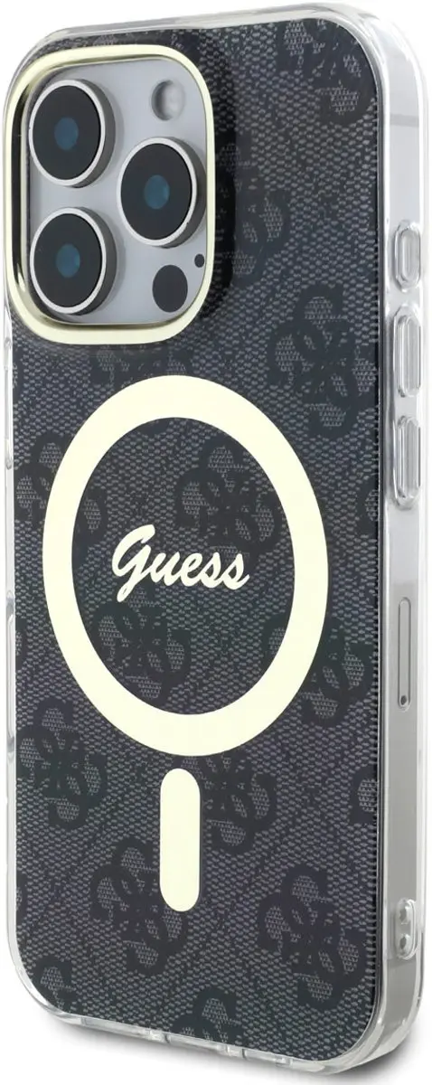 Guess iPhone 16 Pro MagSafe Hoesje - Zwart