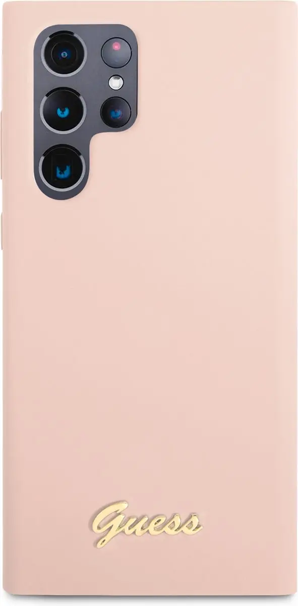 Guess Siliconen Hoesje Samsung Galaxy S22 Ultra - Roze - MPN 8652