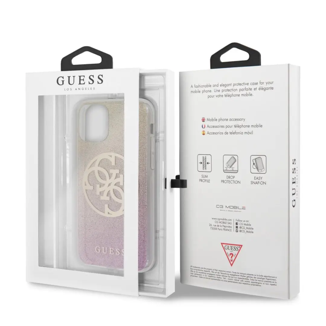 GUESS GUHCN58PCUGLPGG Hoesje iPhone 11 Pro - Roze/Goud - afbeelding 6 van 6