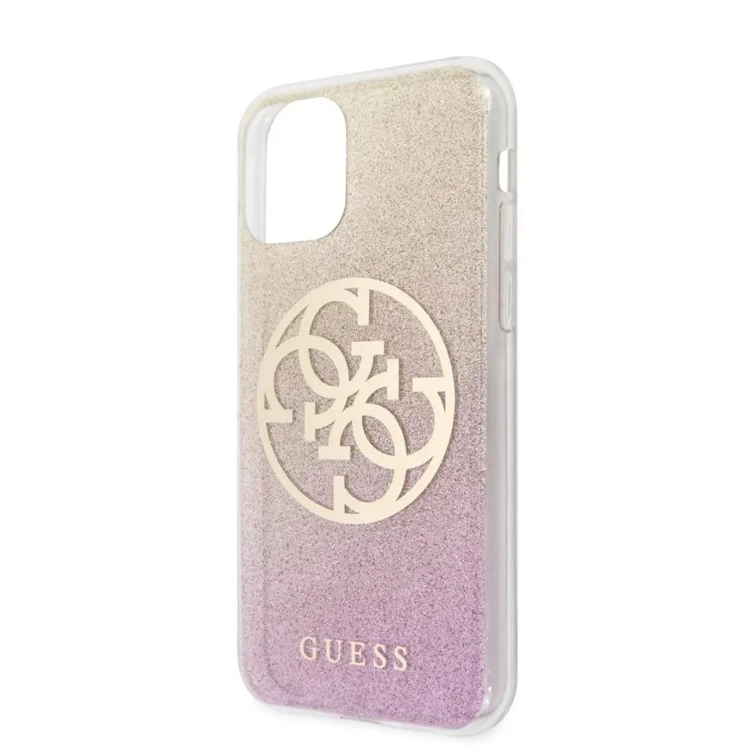 GUESS GUHCN58PCUGLPGG Hoesje iPhone 11 Pro - Roze/Goud