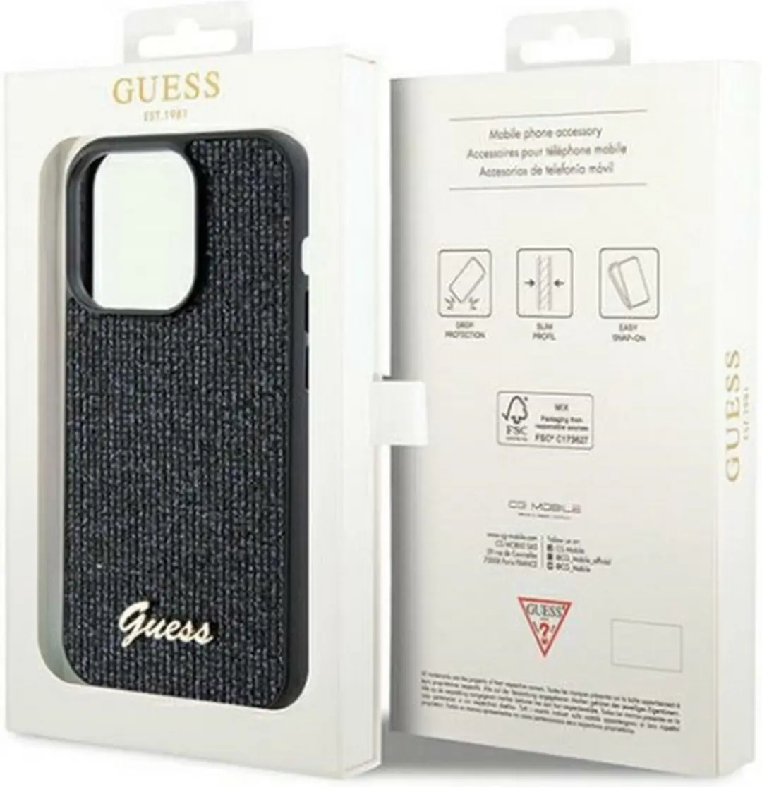 GUESS Square Mirror Back Case iPhone 14 Pro - Fuchsia