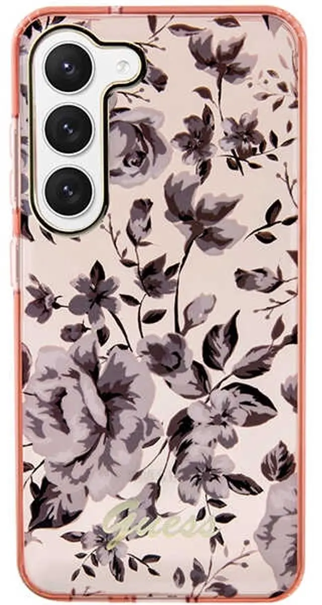 GUESS Flower Back Case Samsung Galaxy S23 Plus - Roze