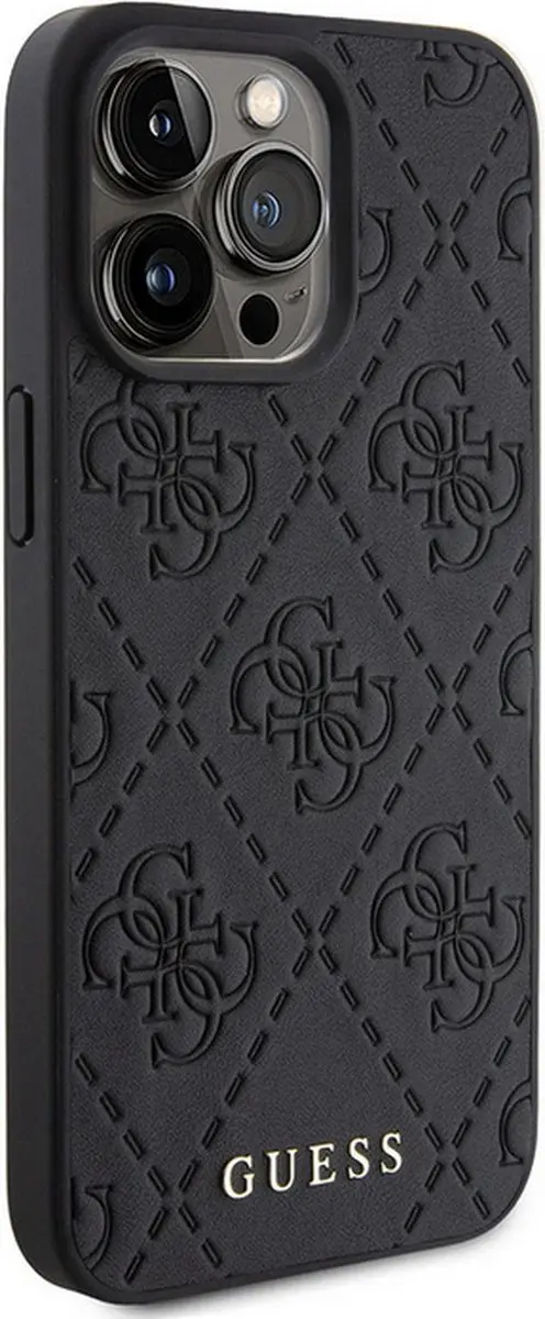 GUESS 4G Stamped Hoesje - iPhone 15 Pro - Zwart