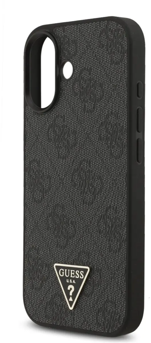 GUESS Case 4G Bandje Driehoek Logo MagSafe iPhone 17 - Zwart