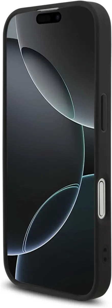 GUESS Case 4G Bandje Driehoek Logo MagSafe iPhone 17 - Zwart