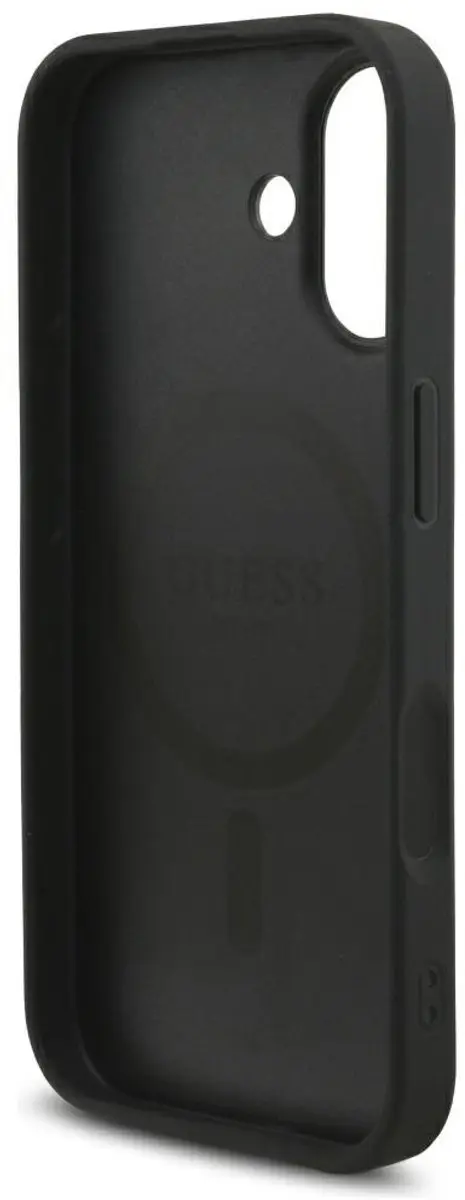 GUESS Case 4G Bandje Driehoek Logo MagSafe iPhone 17 - Zwart - afbeelding 6 van 6