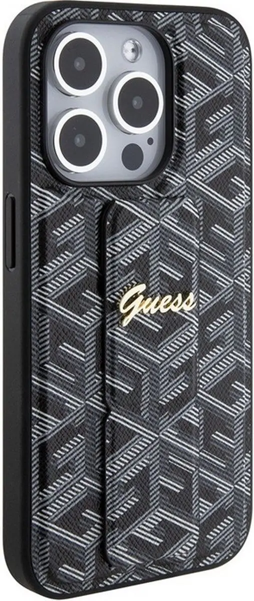 GUESS G-Cube Grip Hoesje iPhone 15 Pro - Zwart