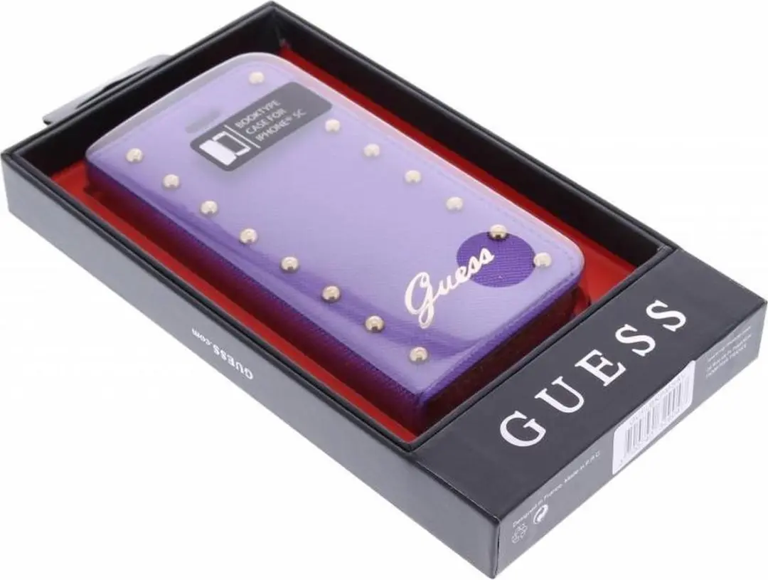 Guess Studded Folio Case S206-12 - iPhone 5C - Paars - afbeelding 6 van 6