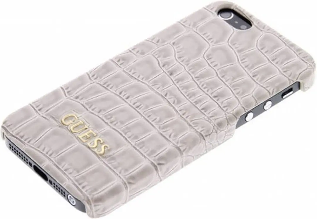 GUESS Croco Backcover Case iPhone 5/5S/SE - Beige