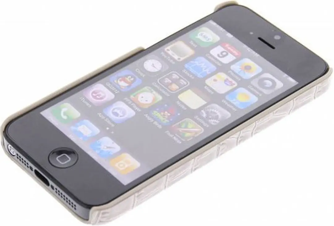 GUESS Croco Backcover Case iPhone 5/5S/SE - Beige