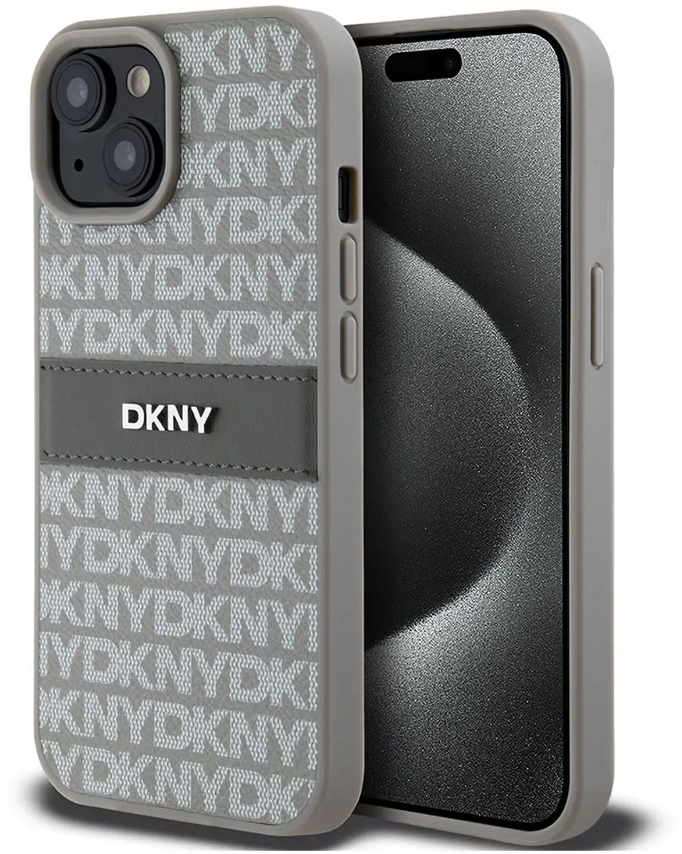 DKNY Textured Tonal Stripe Back Case Beige