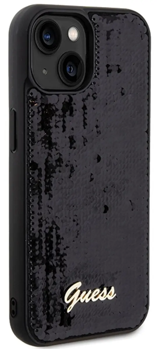 GUESS Sequins Back Case - iPhone 14 - Zwart