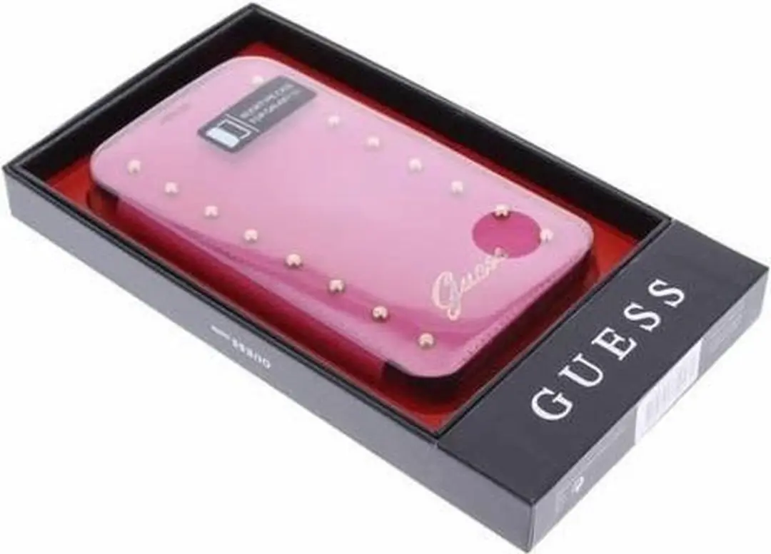 GUESS Studded Folio Case S206-12 - Samsung Galaxy S5 - Roze