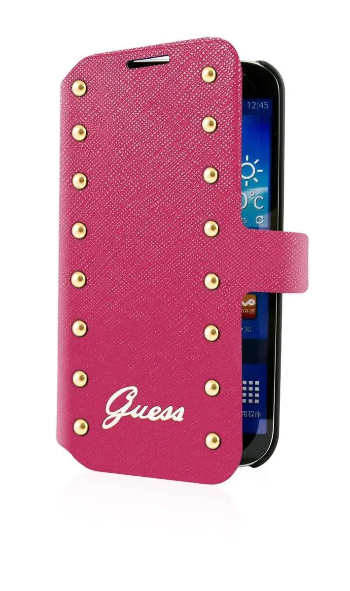GUESS Studded Folio Case S206-12 - Samsung Galaxy S5 - Roze