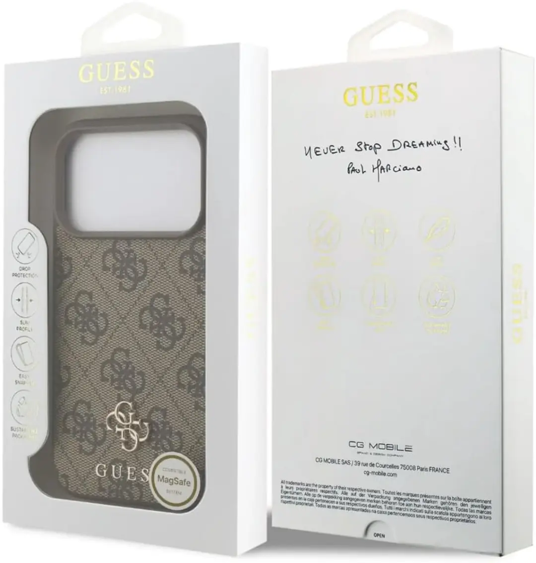 GUESS Back Cover Case iPhone 17 Pro Max - Bruin - MagSafe