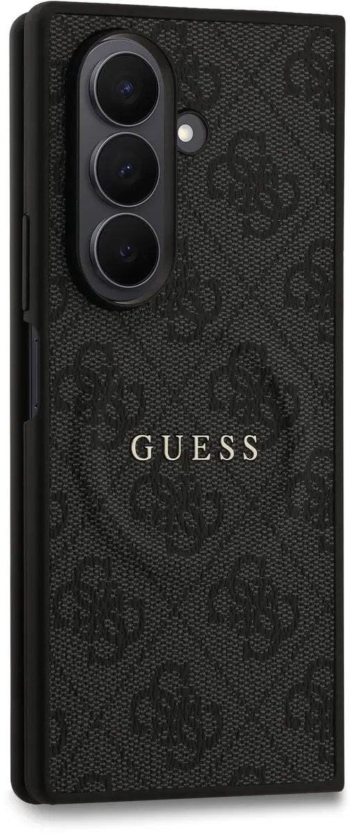GUESS PU Leather MagSafe Hoesje - Samsung Galaxy Z Fold7 - Zwart