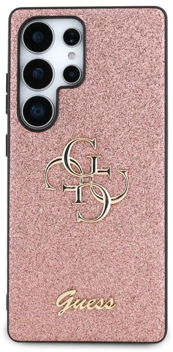 GUESS 4G Metal Logo Glitter Backcover GUHCS25LHG4SGP - Roze