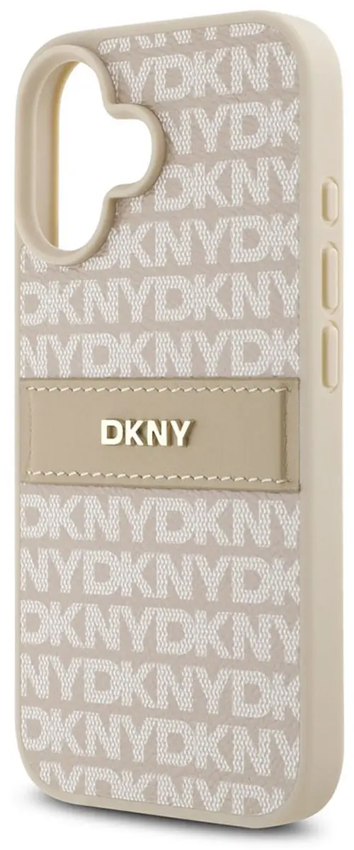 DKNY Tonal Stripe Series Hoesje iPhone 16 Plus - Roze - DKHCP16MPRTHSLP