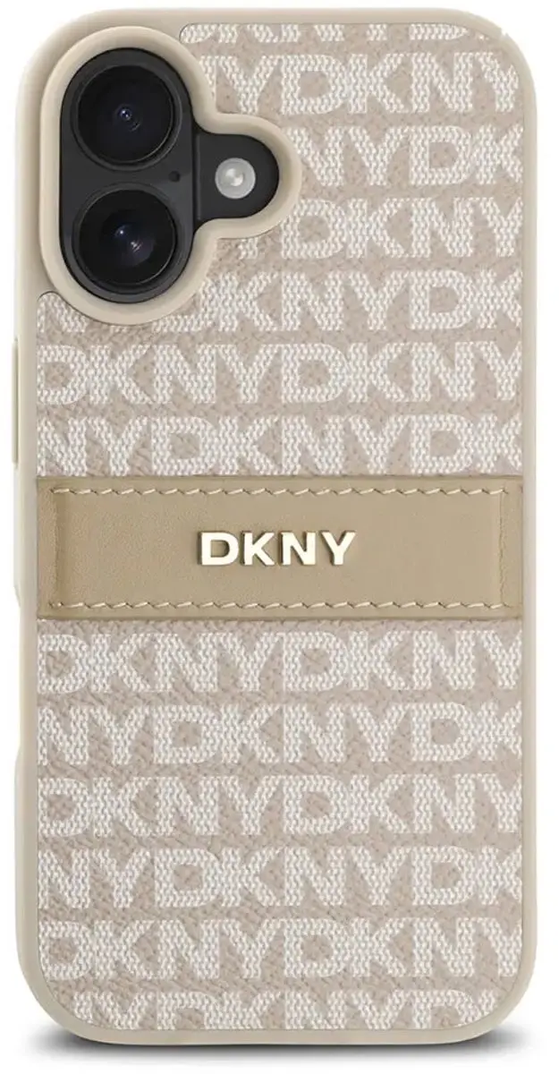 DKNY Tonal Stripe Series Hoesje iPhone 16 Plus - Roze - DKHCP16MPRTHSLP