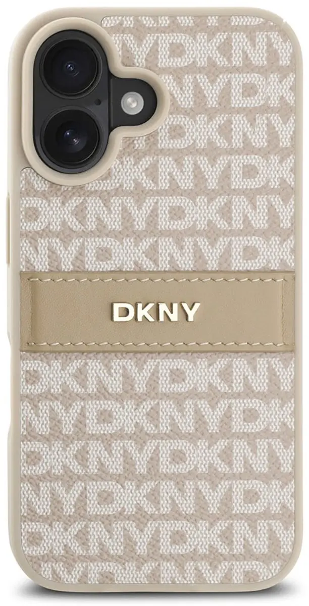 DKNY Tonal Stripe Series Hoesje iPhone 16 Plus - Roze - DKHCP16MPRTHSLP