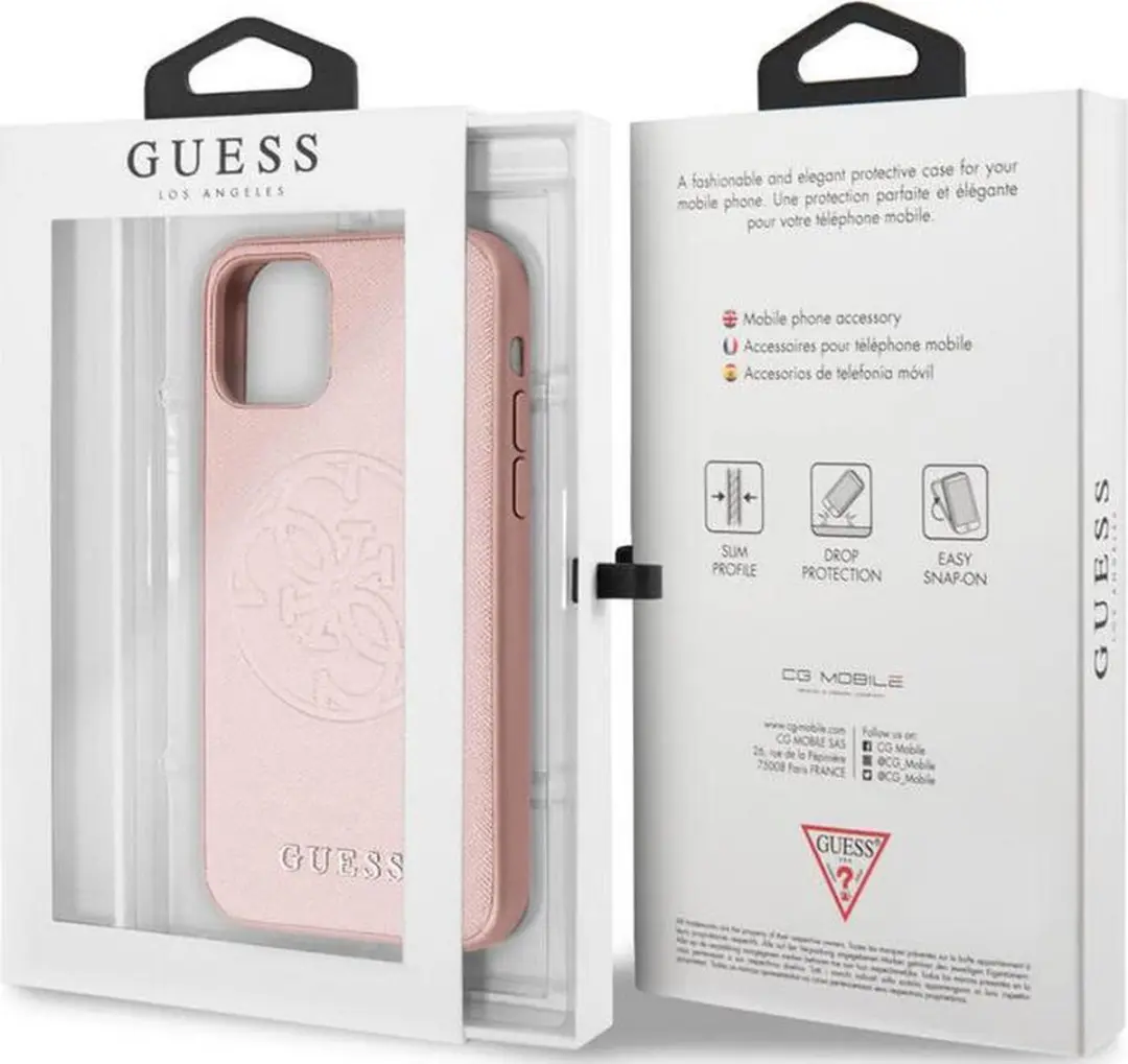 GUESS Saffiano Back Case - iPhone 11 Pro Roségoud