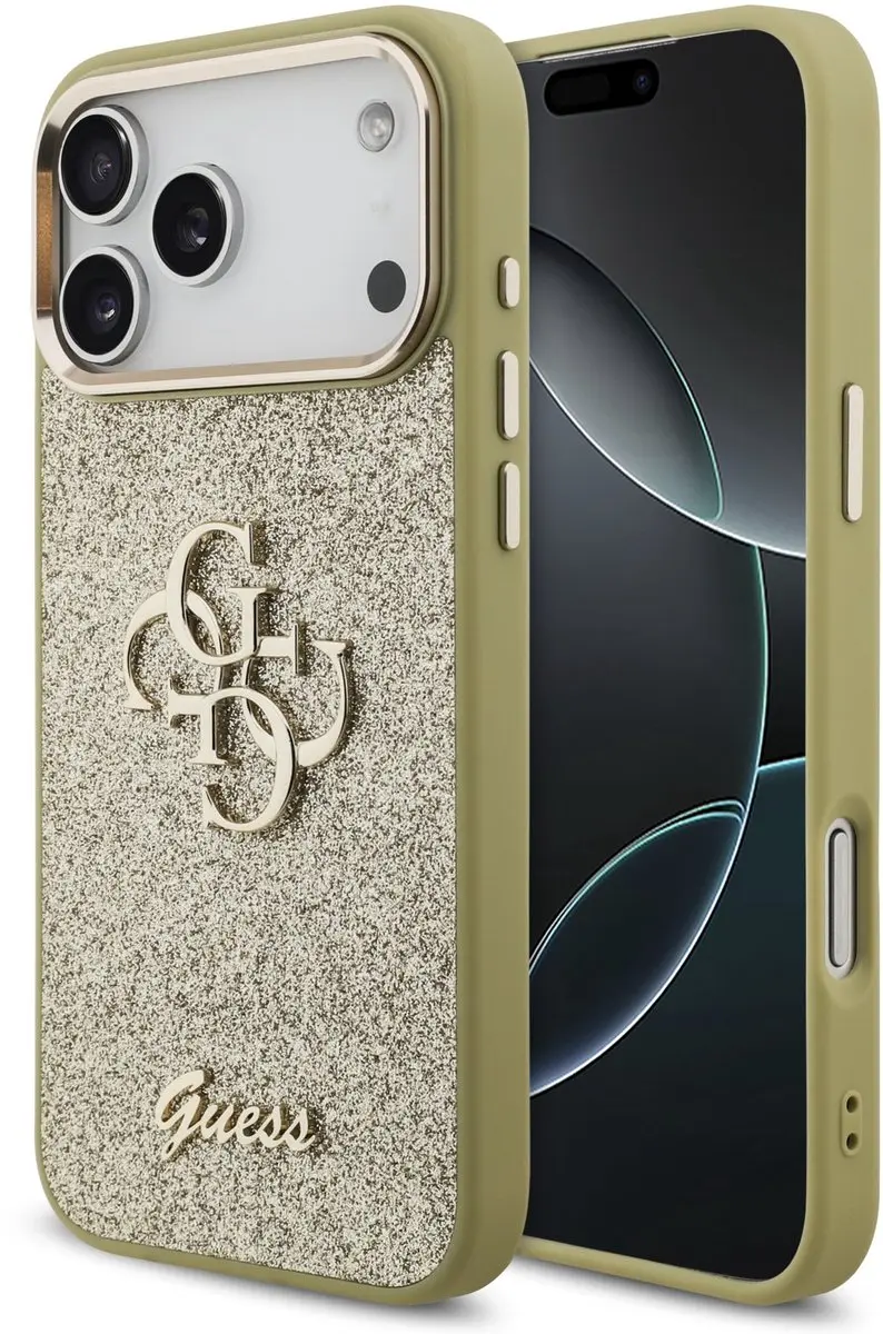 GUESS PU Fixed Glitter 4G Backcover