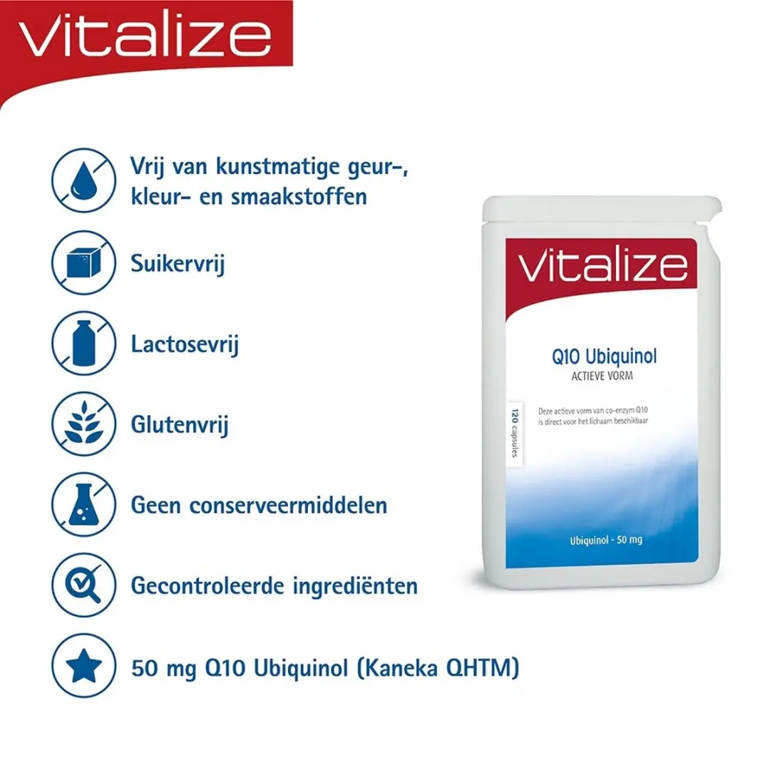 Vitalize Q10 Ubiquinol Actieve Vorm 60 Capsules