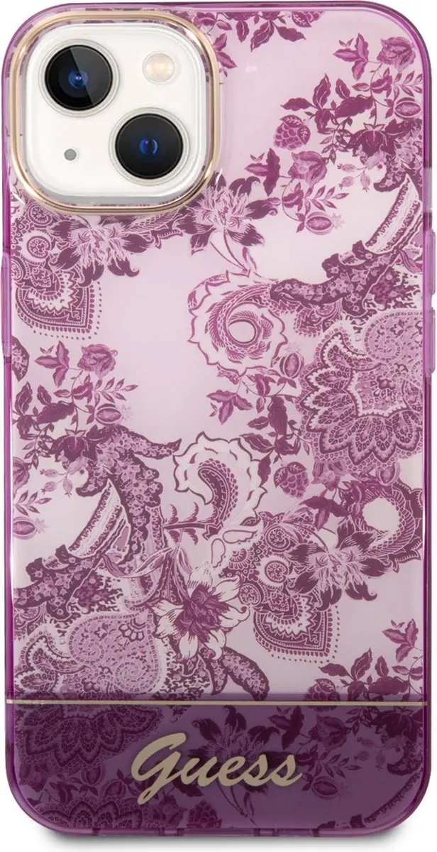 Guess Toile de Jouy Back Case - iPhone 14 Plus - Fuchsia
