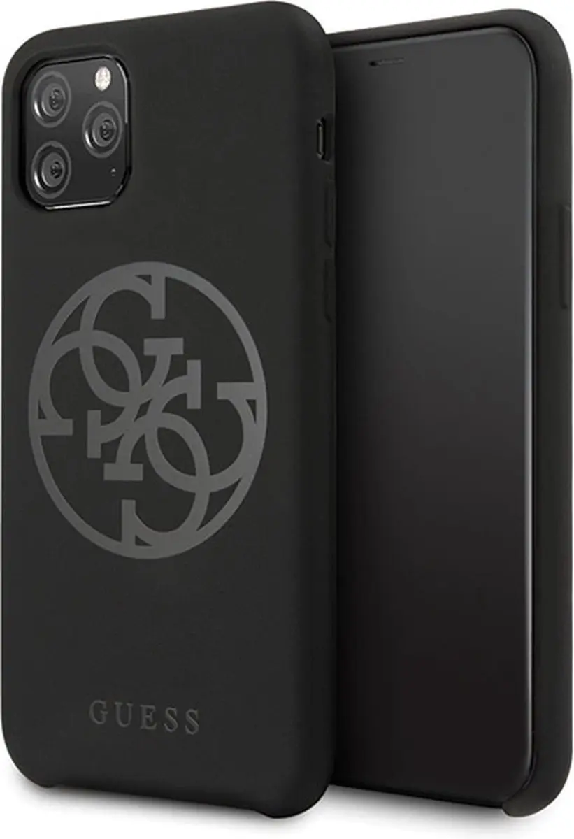 Guess Backcover Silicon iPhone 11 Pro - Zwart