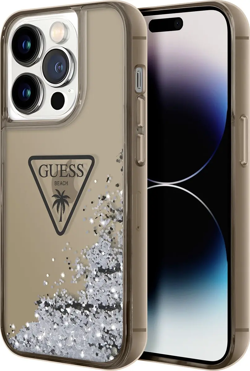 GUESS Liquid Glitter Triangle Back Case