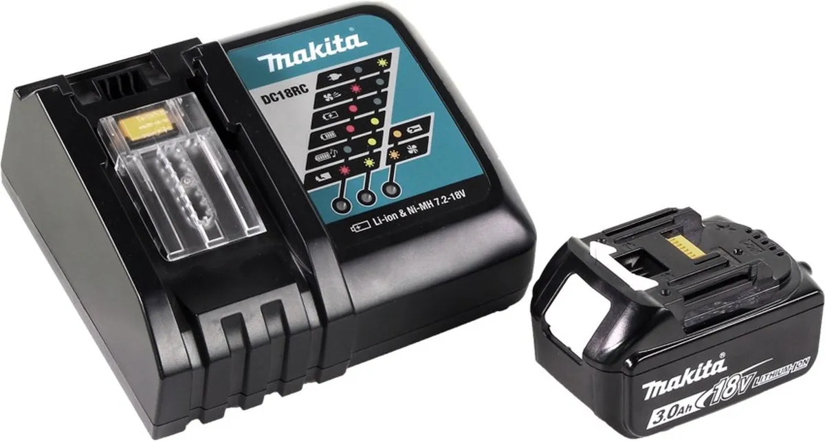 Makita DTW 300 RF1J Slagmoersleutel 18V 330Nm - 1x 3,0Ah + Oplader