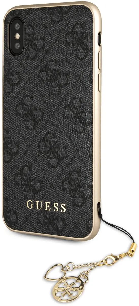 GUESS 4G Charms Hard Case iPhone X/Xs - Grijs - afbeelding 6 van 6