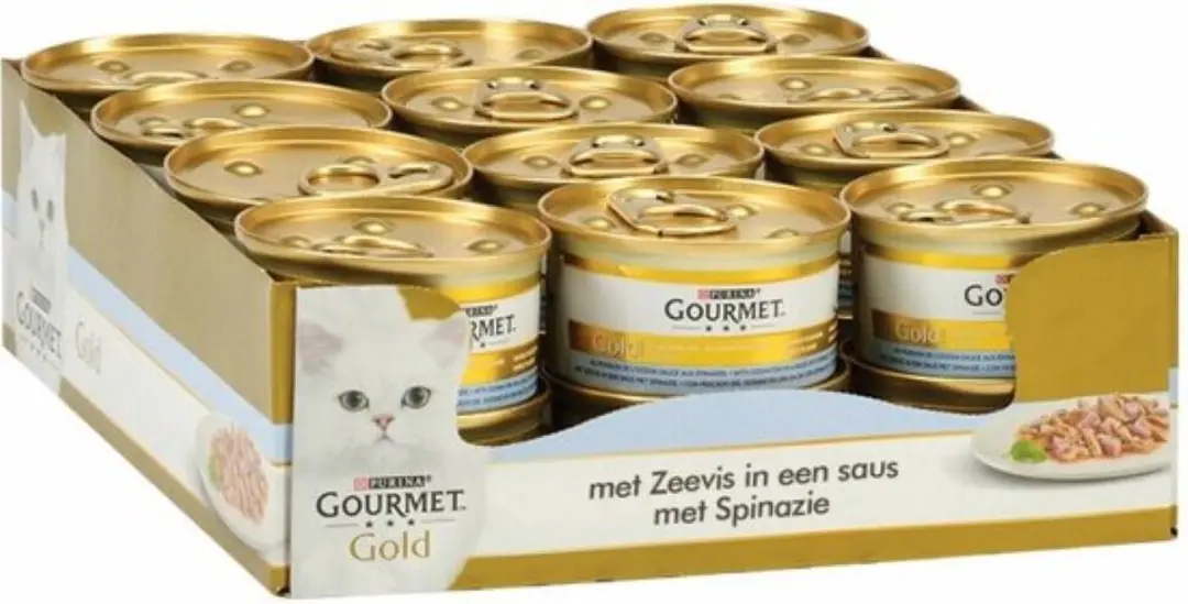 Gourmet Gold Luxe Mix Zeevis Kattenvoer 85g