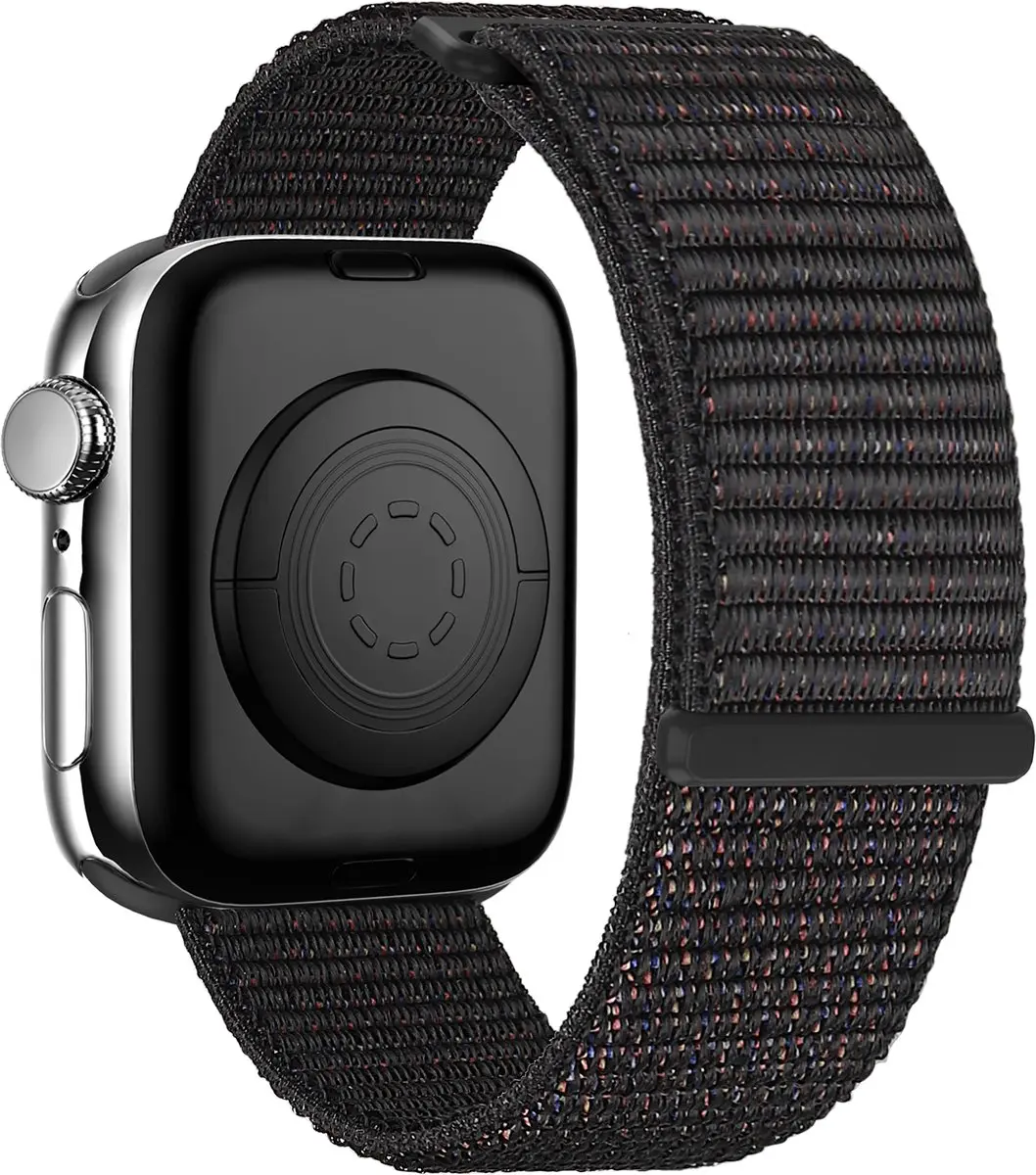 BALR Nylon Bandje Apple Watch 44/45/49mm - Zwart
